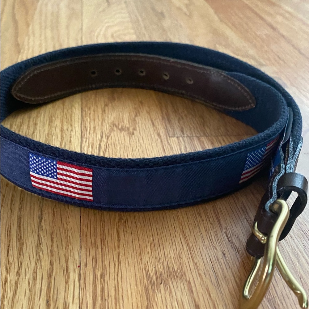 Vineyard Vines Sz 30 Blue American Flag Belt